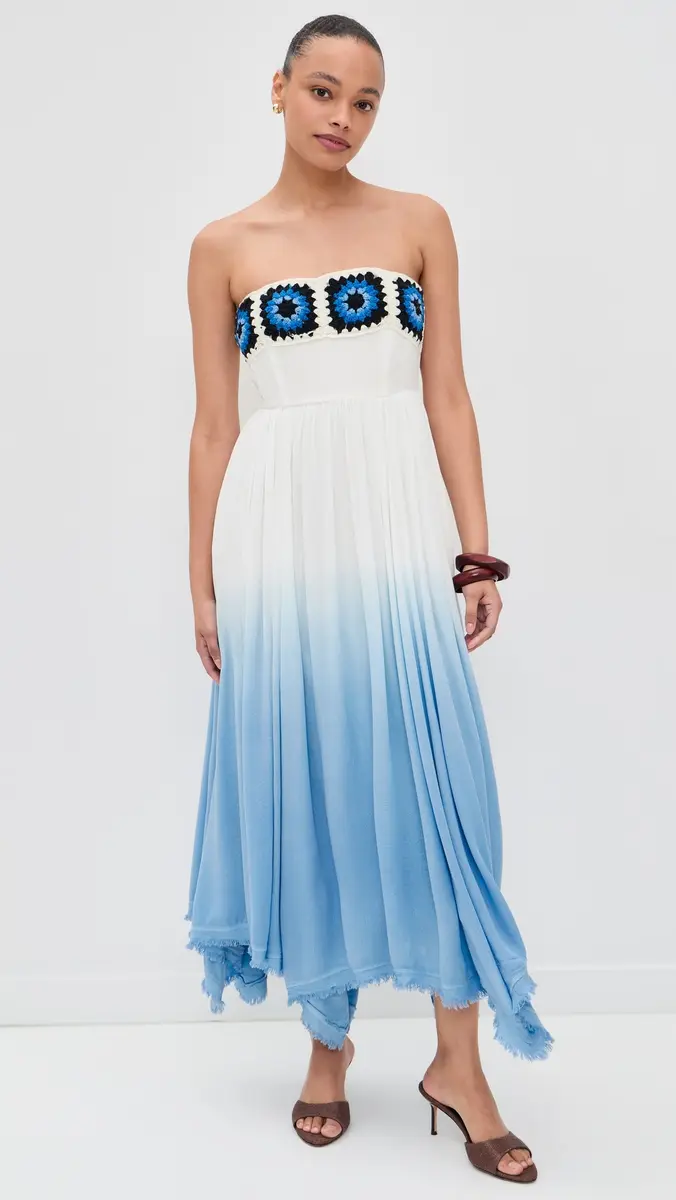 Elexiay Lewa Dress Blue Ombre | Thumbnail 2 Elexiay Lewa Dress Blue Ombre | Thumbnail 2