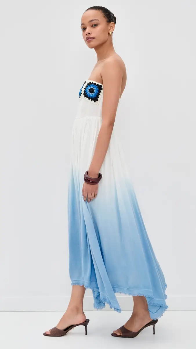 Elexiay Lewa Dress Blue Ombre | Thumbnail 4 Elexiay Lewa Dress Blue Ombre | Thumbnail 4