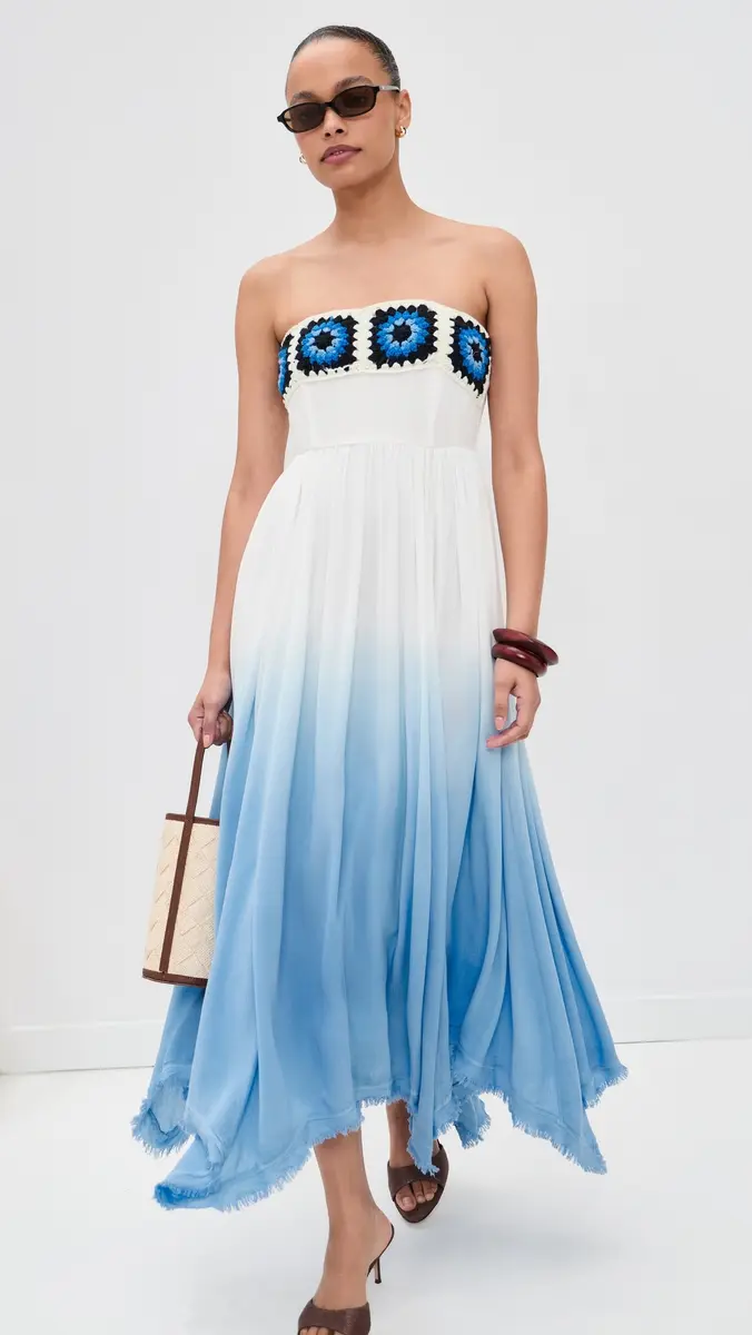 Elexiay Lewa Dress Blue Ombre | Thumbnail 5 Elexiay Lewa Dress Blue Ombre | Thumbnail 5