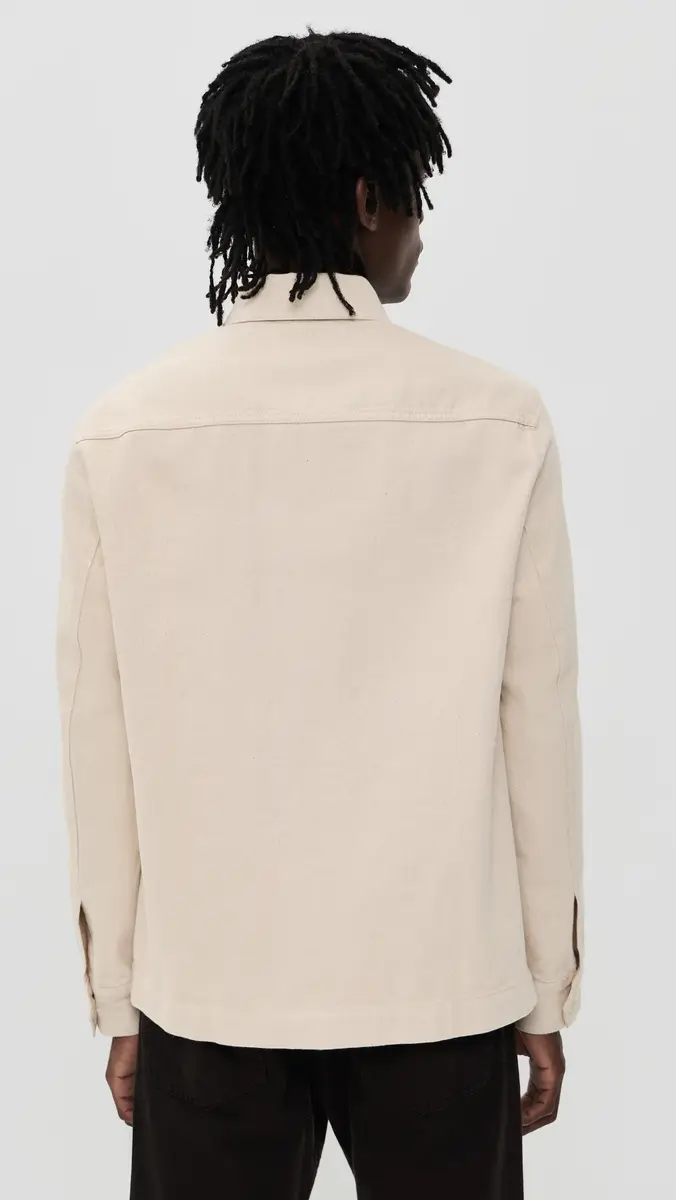Alex Mill Garment Dyed Work Jacket in Recycled Denim | Thumbnail 3