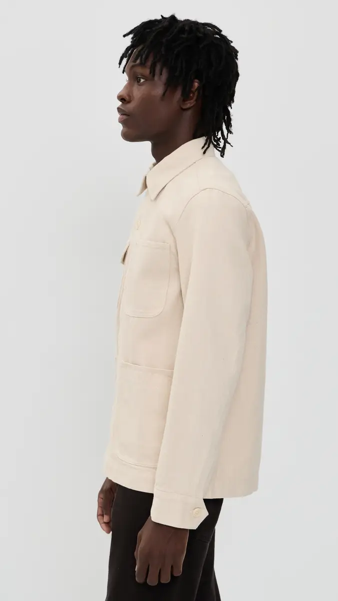 Alex Mill Garment Dyed Work Jacket in Recycled Denim | Thumbnail 4