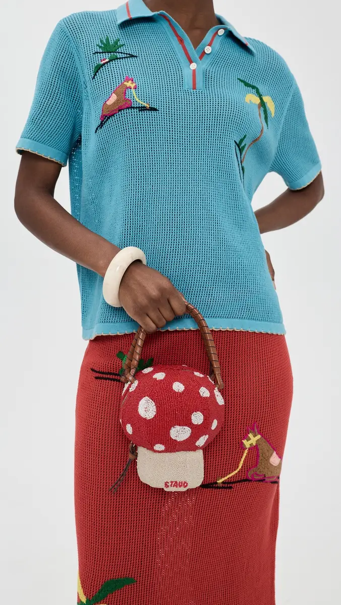 STAUD Shroom Beaded Bag Mushroom One Size | Thumbnail 3