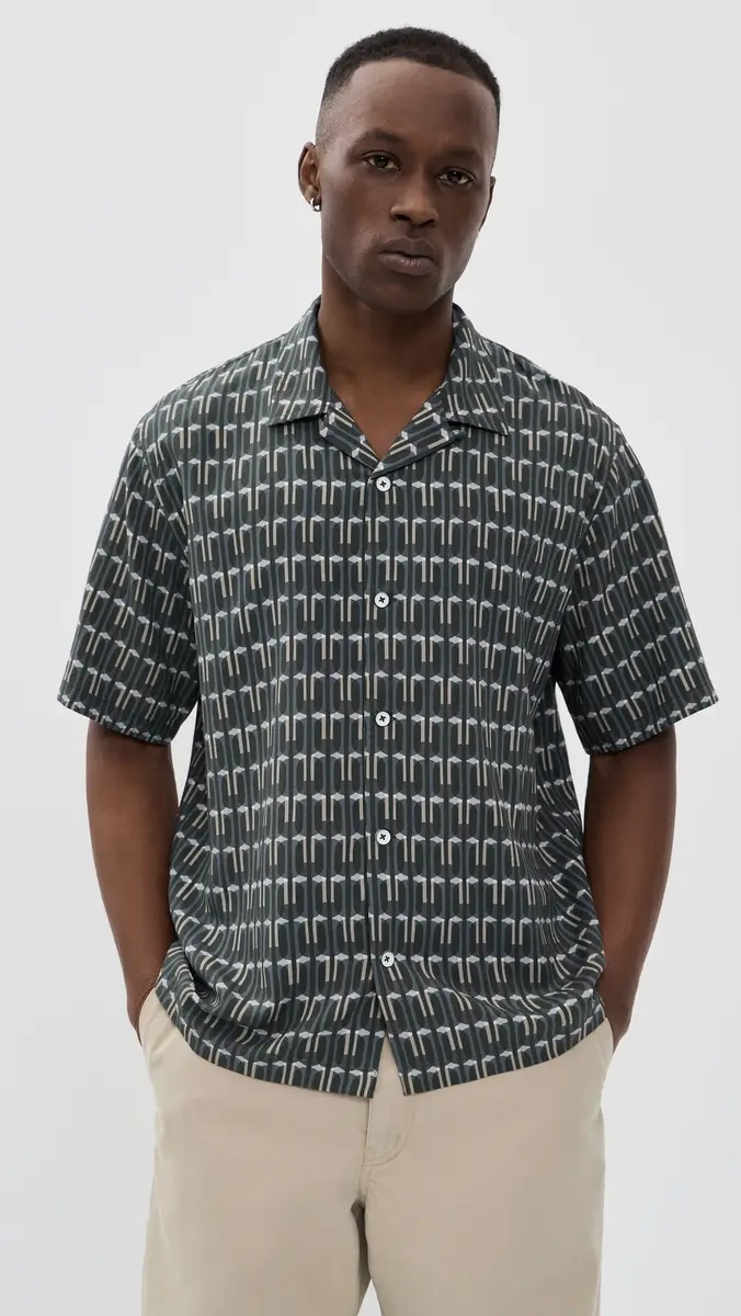 rag & bone Avery Short Sleeves Printed Shirt Indst | Thumbnail 2