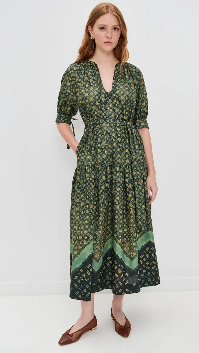 o.p.t o. p.t Aksoy Dress Green Floral | Thumbnail 2