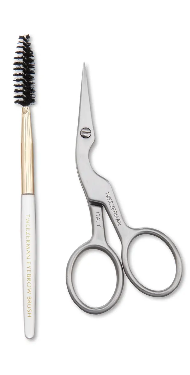 Tweezerman Brow Shaping Scissors and Brush No Color | Image 1 Tweezerman Brow Shaping Scissors and Brush No Color | Image 1