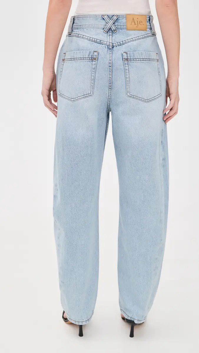 Aje Stevie Barrel Ankle Jeans Light Wash Blue | Thumbnail 3 Aje Stevie Barrel Ankle Jeans Light Wash Blue | Thumbnail 3
