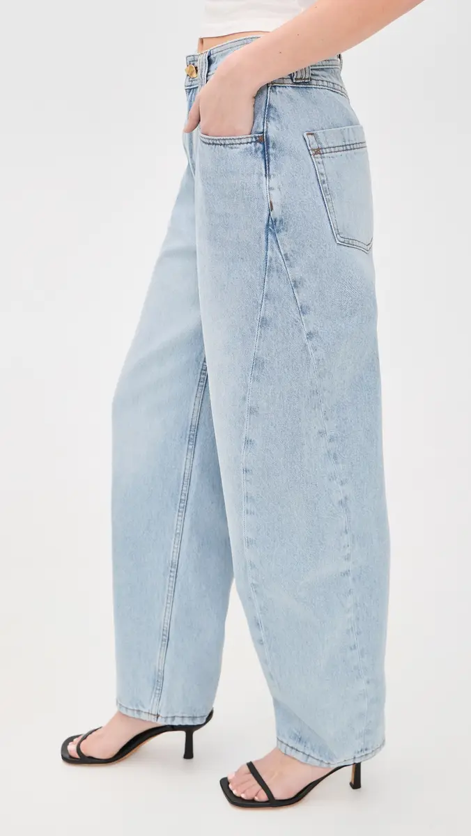 Aje Stevie Barrel Ankle Jeans Light Wash Blue | Thumbnail 4 Aje Stevie Barrel Ankle Jeans Light Wash Blue | Thumbnail 4