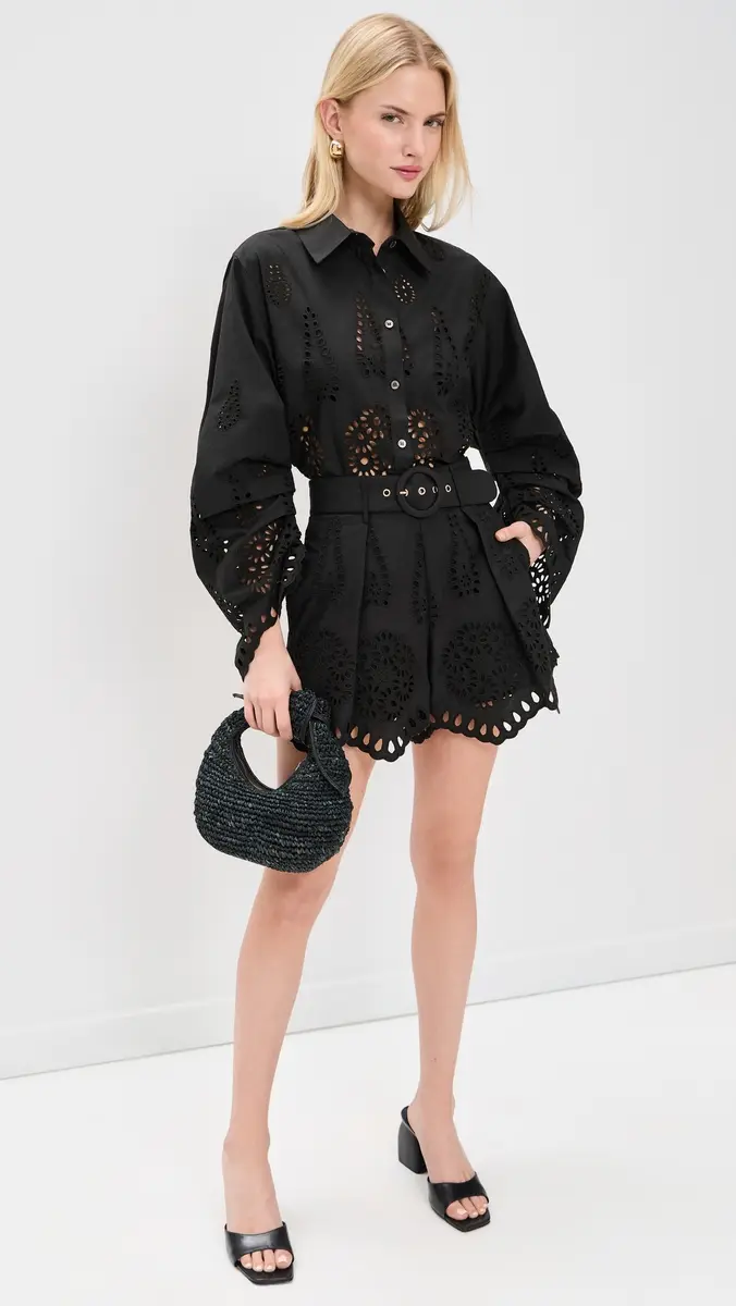HEVRON Raquel Eyelet Top Black | Thumbnail 5 HEVRON Raquel Eyelet Top Black | Thumbnail 5