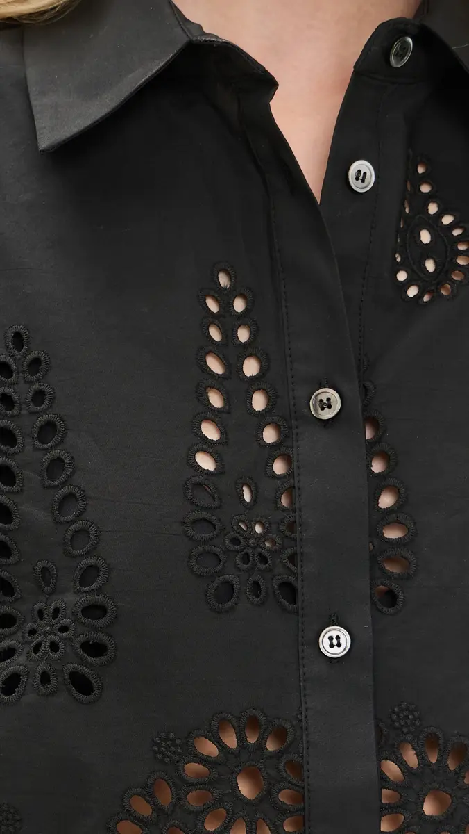 HEVRON Raquel Eyelet Top Black | Thumbnail 6 HEVRON Raquel Eyelet Top Black | Thumbnail 6