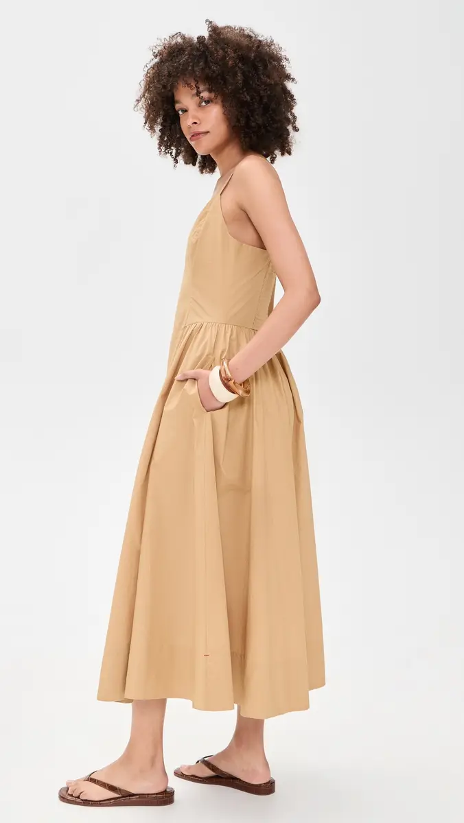 XÍRENA Bardot Dress Twig | Thumbnail 4
