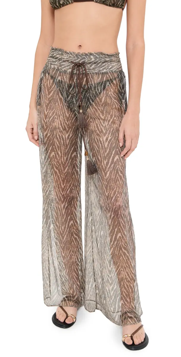 Ramy Brook Priya Pant Beach Brown Zebra | Image 1 Ramy Brook Priya Pant Beach Brown Zebra | Image 1