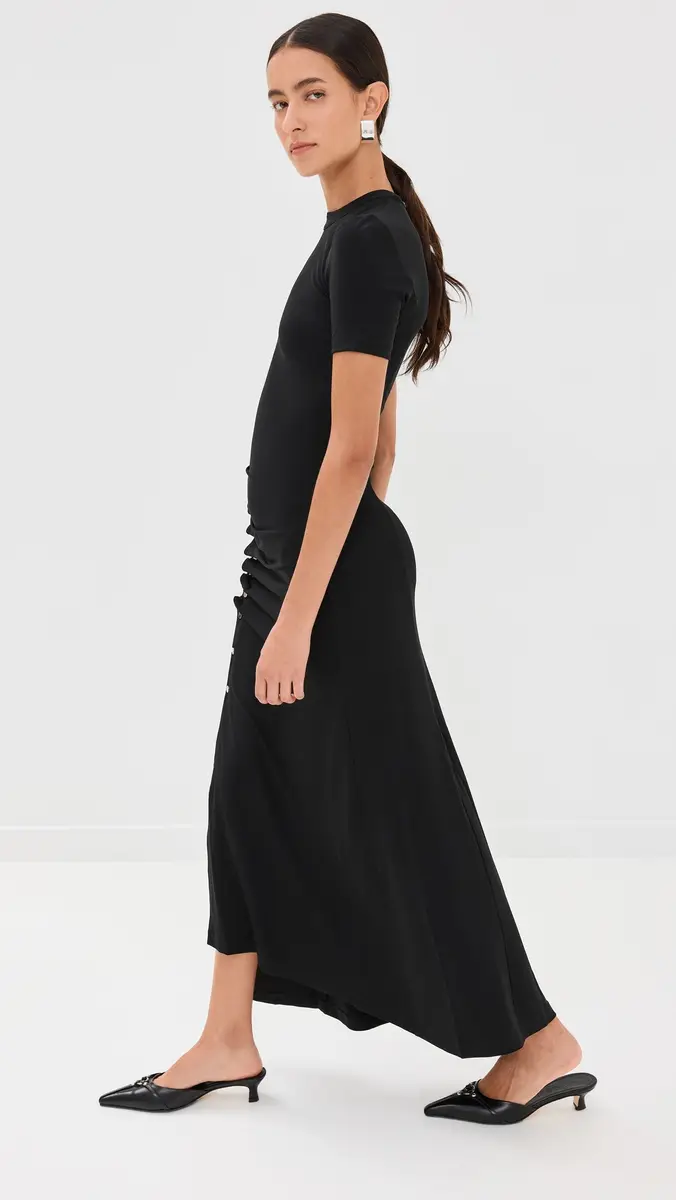 Rabanne Draped Jersey Long Dress | Thumbnail 4 Rabanne Draped Jersey Long Dress | Thumbnail 4