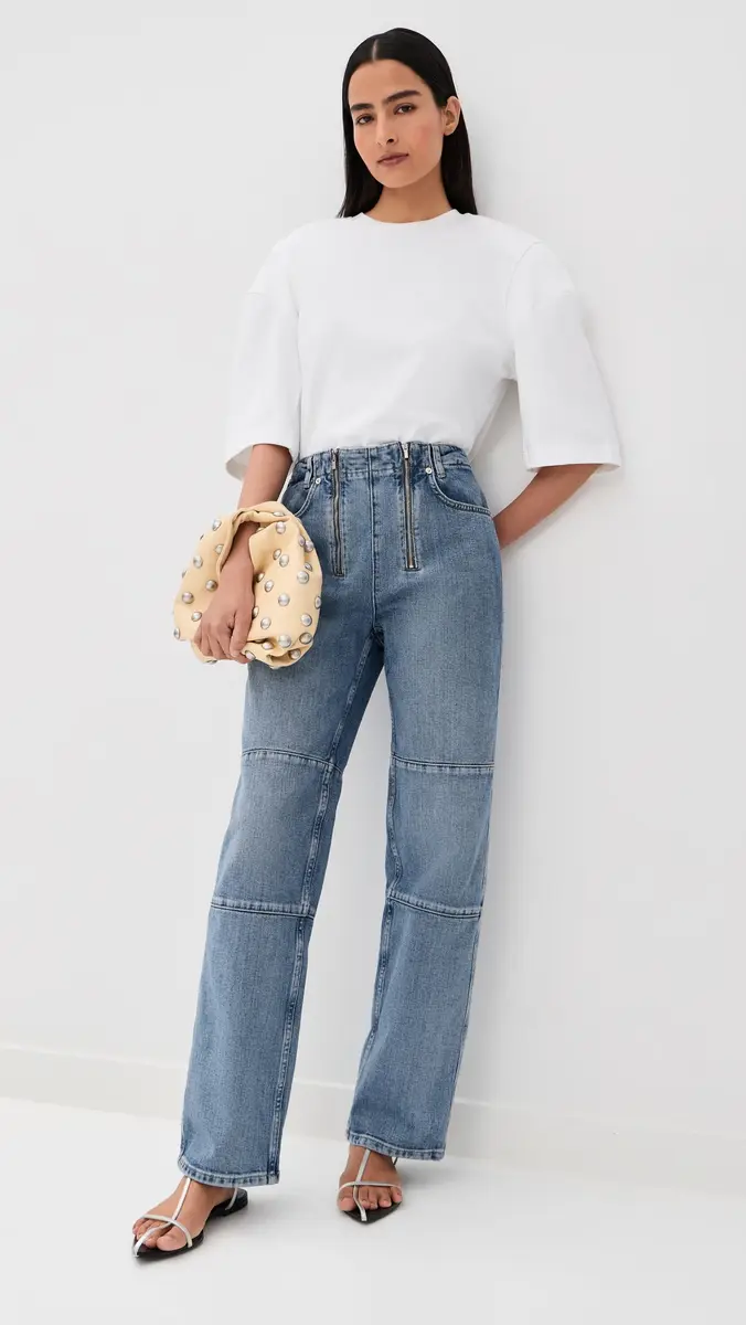 Tibi Classic Wash Denim Fischer Jeans | Thumbnail 5 Tibi Classic Wash Denim Fischer Jeans | Thumbnail 5