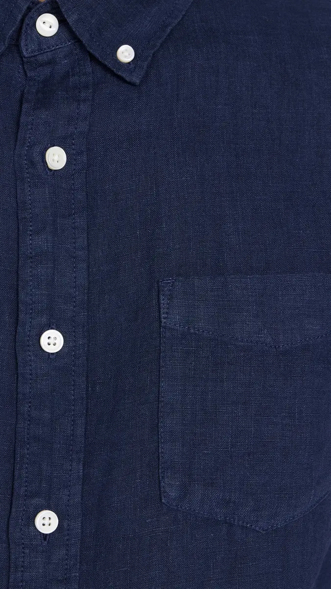 Alex Mill Mill Shirt in Linen Navy | Thumbnail 6