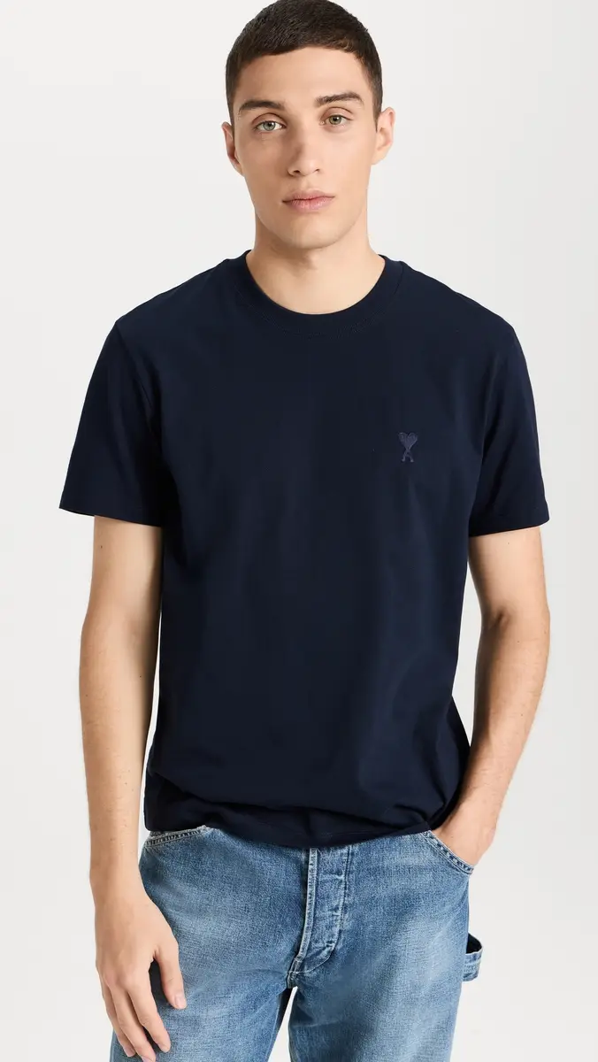 AMI ADC Unisex Classic Fit Tonal ogo Tee Night Blue.430 | Thumbnail 2 AMI ADC Unisex Classic Fit Tonal ogo Tee Night Blue.430 | Thumbnail 2