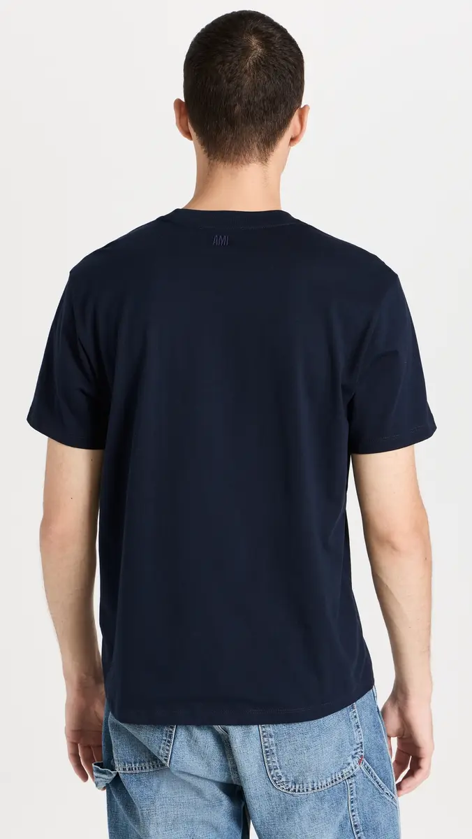 AMI ADC Unisex Classic Fit Tonal ogo Tee Night Blue.430 | Thumbnail 3 AMI ADC Unisex Classic Fit Tonal ogo Tee Night Blue.430 | Thumbnail 3