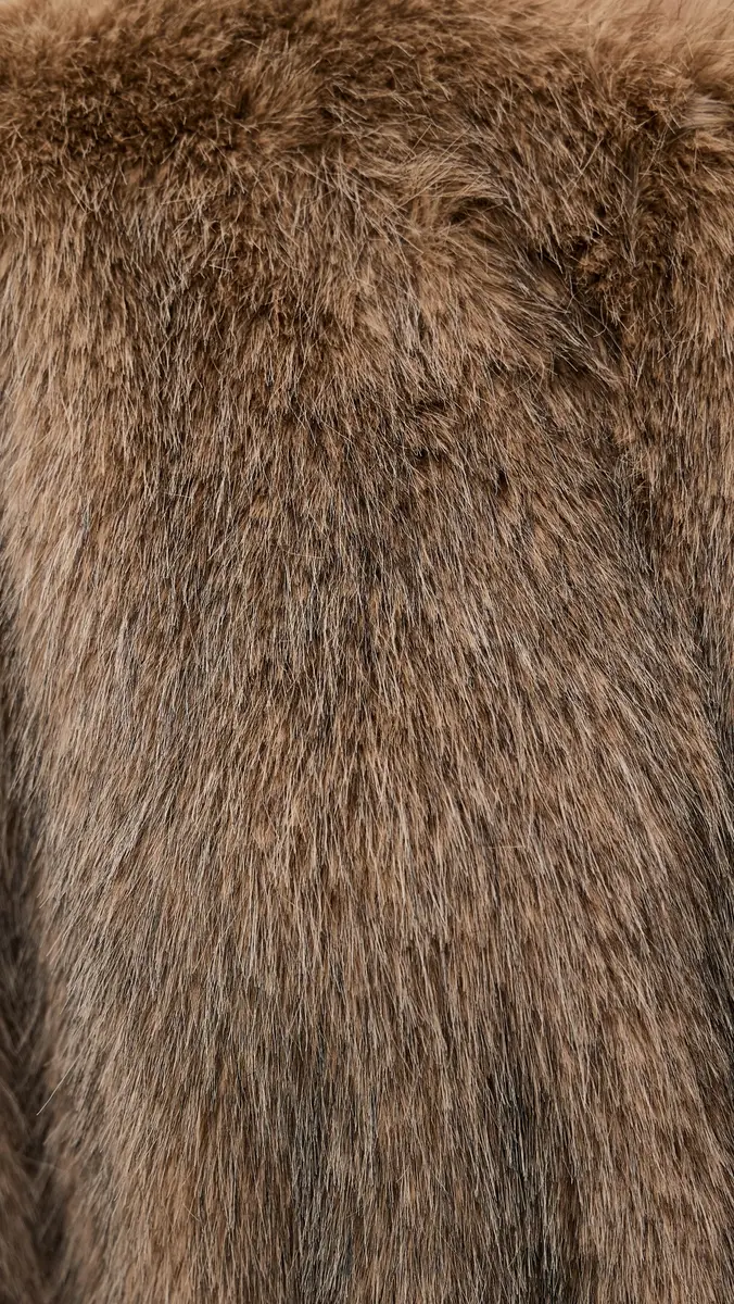 Proenza Schouler White Label Khai Coat In Faux Fur Natural | Thumbnail 6