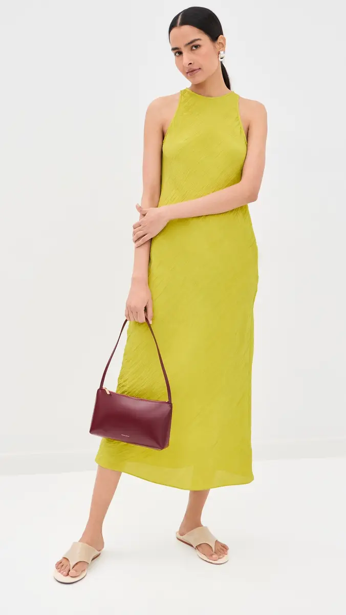 Tibi The Crinkle Slip Midi Bias Dress Peapod | Thumbnail 2 Tibi The Crinkle Slip Midi Bias Dress Peapod | Thumbnail 2