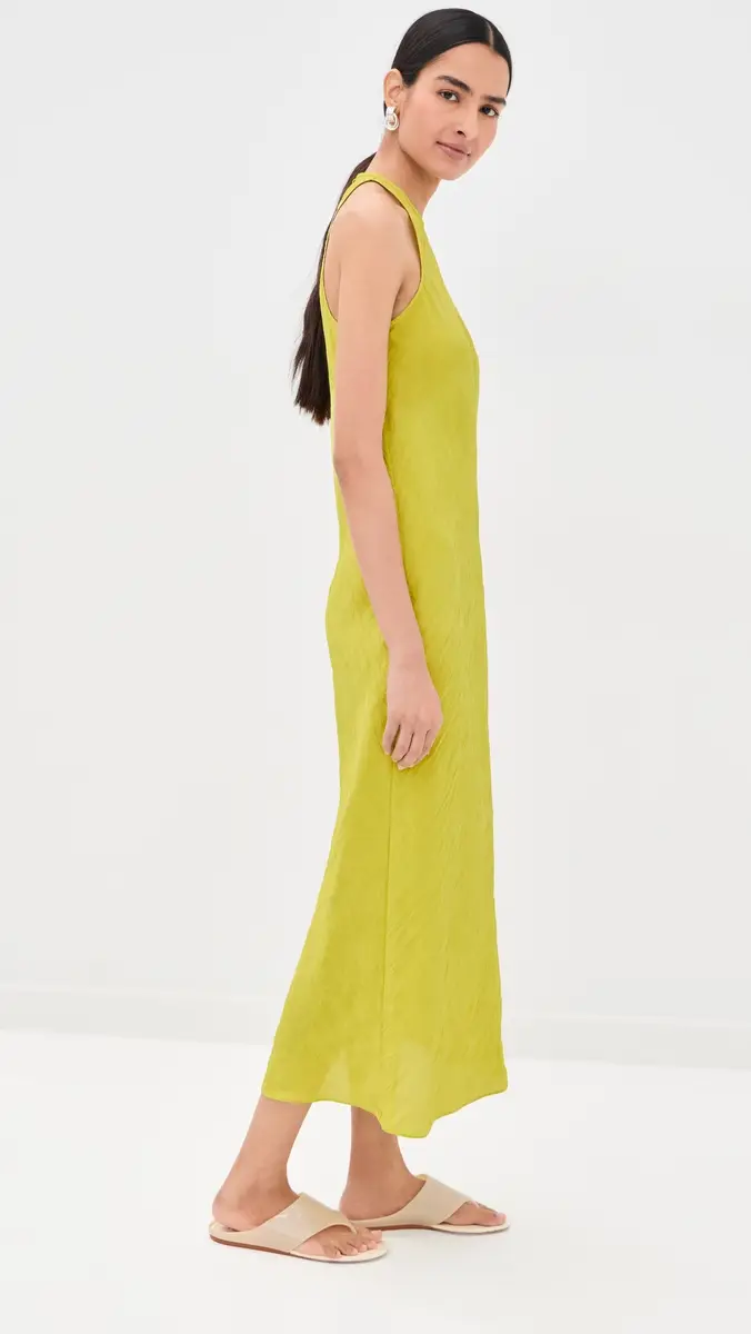 Tibi The Crinkle Slip Midi Bias Dress Peapod | Thumbnail 4 Tibi The Crinkle Slip Midi Bias Dress Peapod | Thumbnail 4