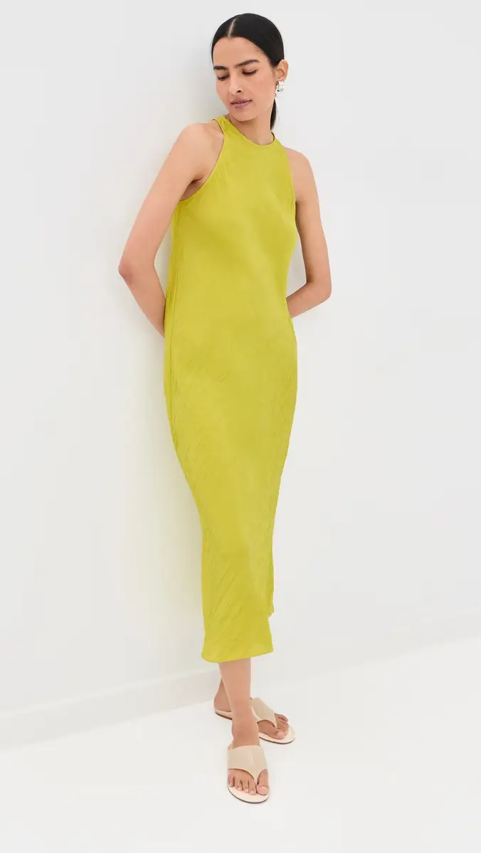 Tibi The Crinkle Slip Midi Bias Dress Peapod | Thumbnail 5 Tibi The Crinkle Slip Midi Bias Dress Peapod | Thumbnail 5