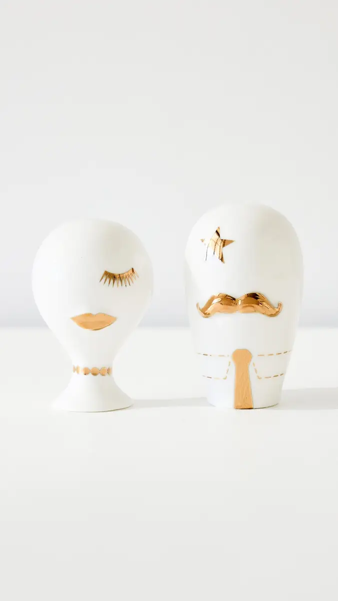 Jonathan Adler Gilded Mr. and Mrs. Muse Salt and Pepper Set Multi | Thumbnail 2 Jonathan Adler Gilded Mr. and Mrs. Muse Salt and Pepper Set Multi | Thumbnail 2