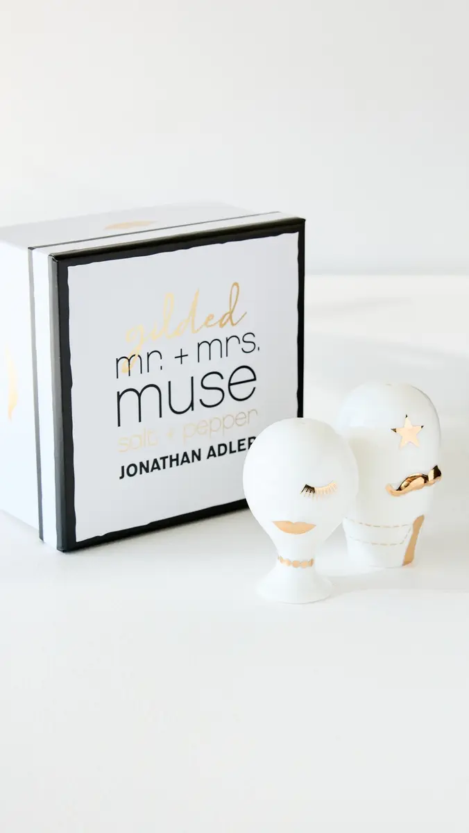Jonathan Adler Gilded Mr. and Mrs. Muse Salt and Pepper Set Multi | Thumbnail 3 Jonathan Adler Gilded Mr. and Mrs. Muse Salt and Pepper Set Multi | Thumbnail 3