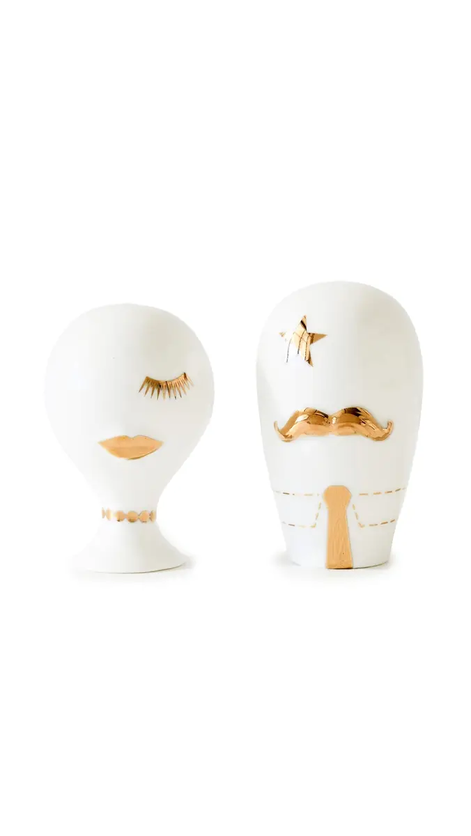 Jonathan Adler Gilded Mr. and Mrs. Muse Salt and Pepper Set Multi | Thumbnail 5 Jonathan Adler Gilded Mr. and Mrs. Muse Salt and Pepper Set Multi | Thumbnail 5
