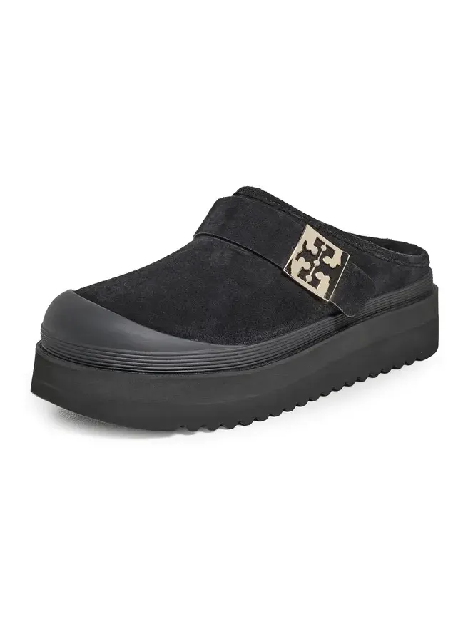 Mellow Shearling Platform Mules