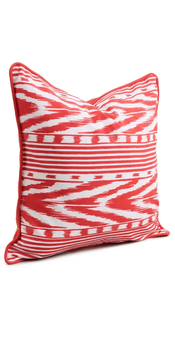 Coniglio Palm Beach Reversible Throw Pillow 20x20 Red Ikat One Size | Image 1 Coniglio Palm Beach Reversible Throw Pillow 20x20 Red Ikat One Size | Image 1