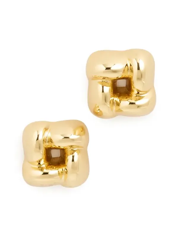 Mini Woven Square Earrings