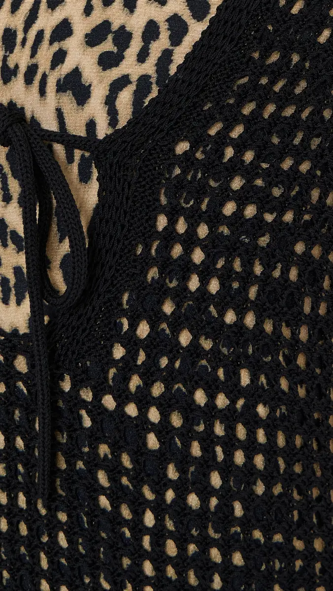 Good American Crochet Mini Dress Black001 | Thumbnail 6