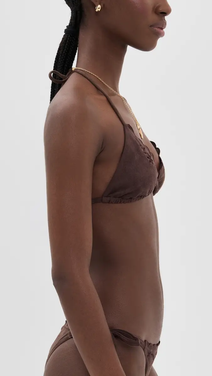 Frankies Bikinis Nick Suede Bikini Top Desert Suede | Thumbnail 4 Frankies Bikinis Nick Suede Bikini Top Desert Suede | Thumbnail 4