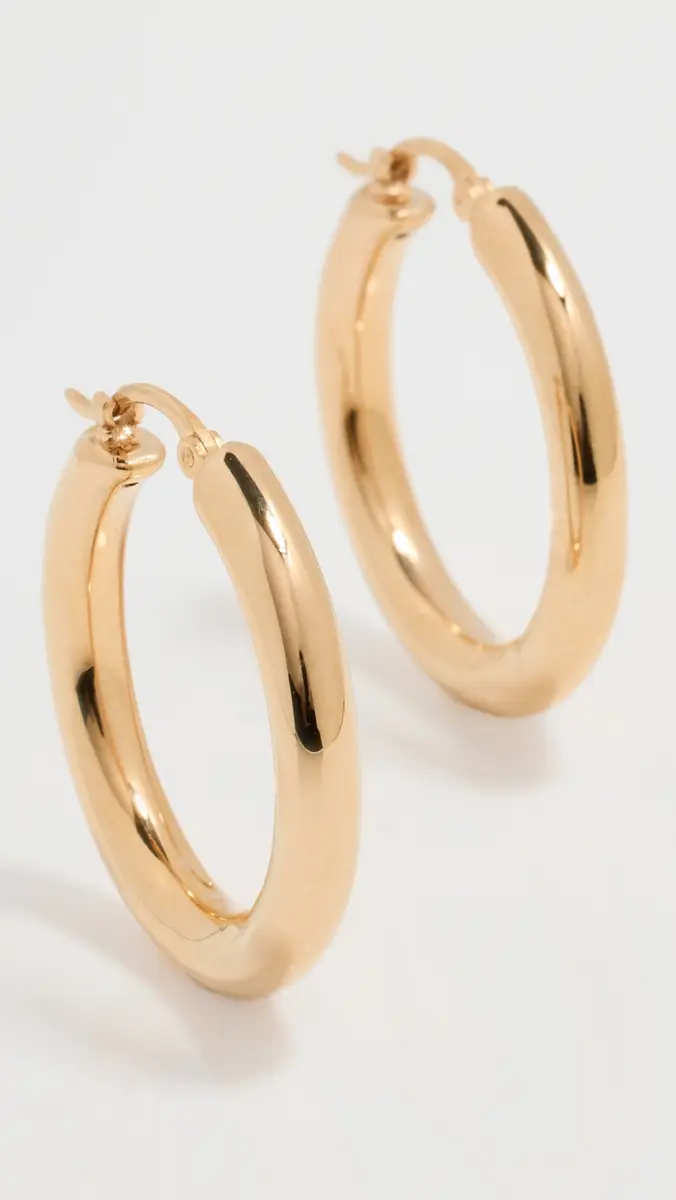 Ariel Gordon Jewelry 14k Gold Junior Helium Hoops | Thumbnail 2