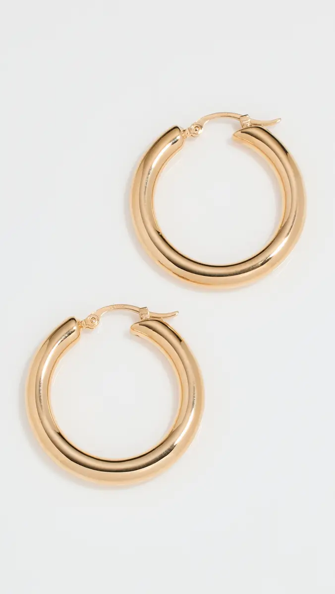 Ariel Gordon Jewelry 14k Gold Junior Helium Hoops | Thumbnail 4