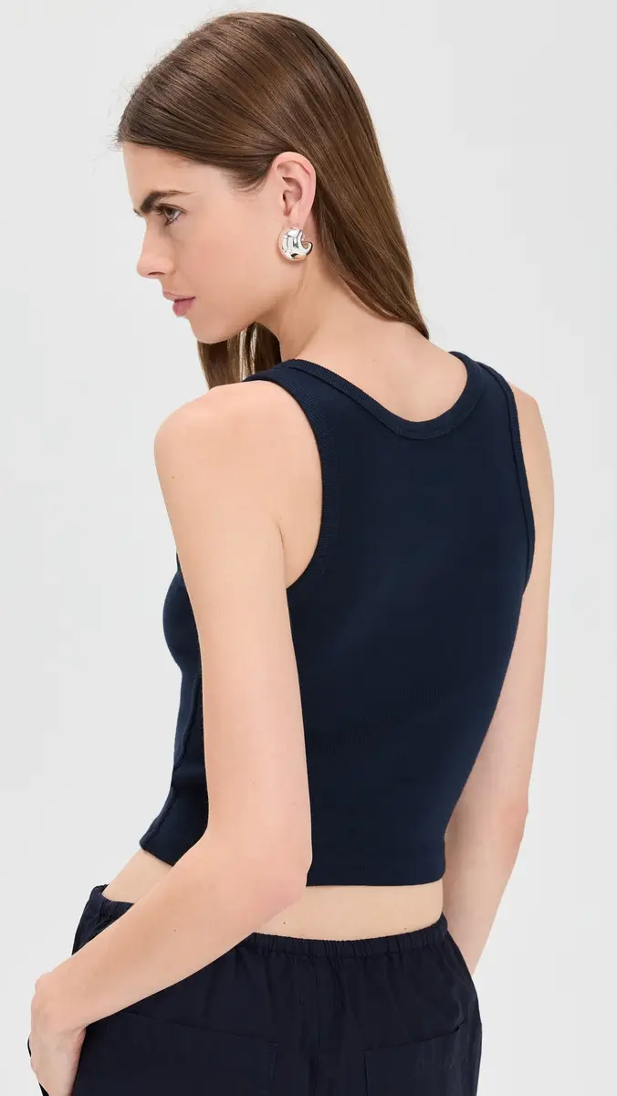 perfectwhitetee Blondie Structured Rib Bra Friendly Tank Navy | Thumbnail 3 perfectwhitetee Blondie Structured Rib Bra Friendly Tank Navy | Thumbnail 3