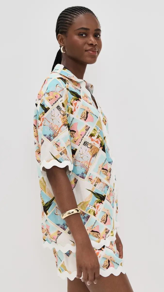 Seven Wonders Caterina Shirt Vacay Aqua | Thumbnail 4 Seven Wonders Caterina Shirt Vacay Aqua | Thumbnail 4