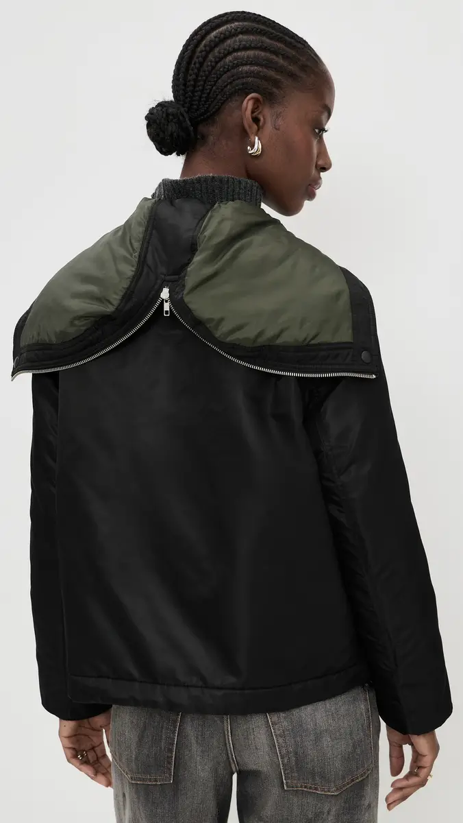 HOMMEGIRLS Nylon Bomber Jacket Black | Thumbnail 3 HOMMEGIRLS Nylon Bomber Jacket Black | Thumbnail 3