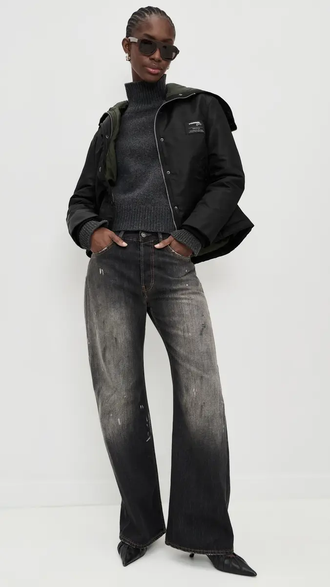 HOMMEGIRLS Nylon Bomber Jacket Black | Thumbnail 5 HOMMEGIRLS Nylon Bomber Jacket Black | Thumbnail 5