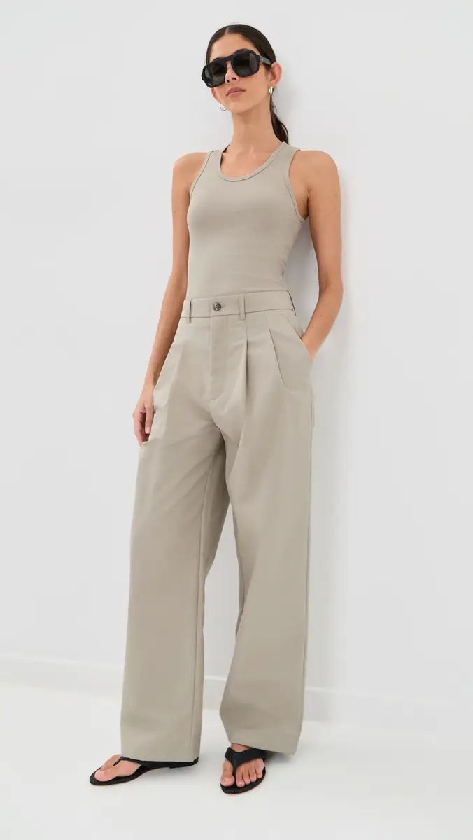 WARDROBE.NYC WARDROBE. NYC Ribbed Tank Taupe | Thumbnail 5