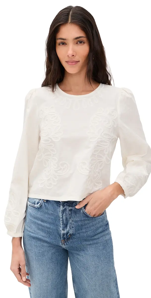 Z Supply Tatiana Poplin Top White | Image 1 Z Supply Tatiana Poplin Top White | Image 1