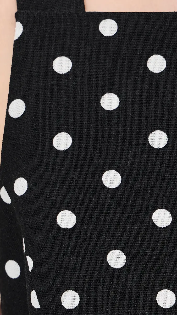 WAYF Joan Button Front Top Black Polka Dot | Thumbnail 6