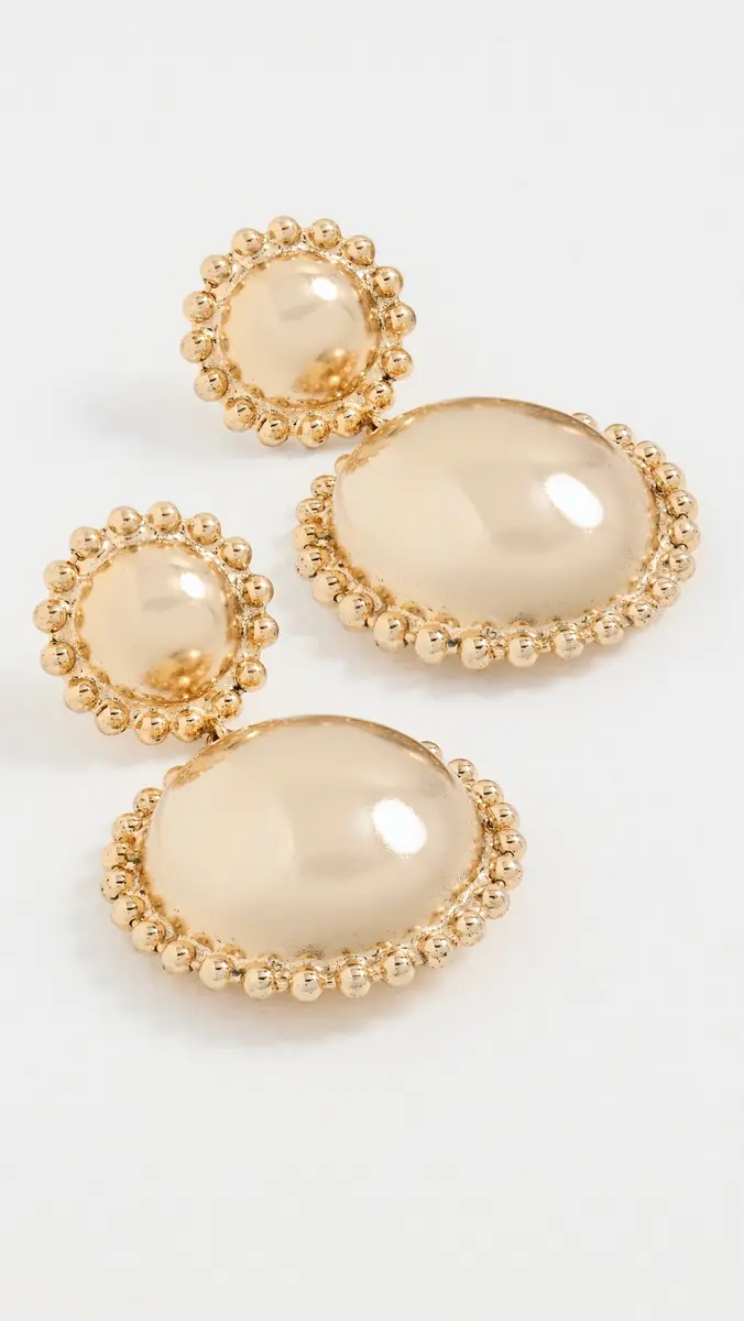LELET NY Lucia Dome Earrings Gold One Size | Thumbnail 4 LELET NY Lucia Dome Earrings Gold One Size | Thumbnail 4