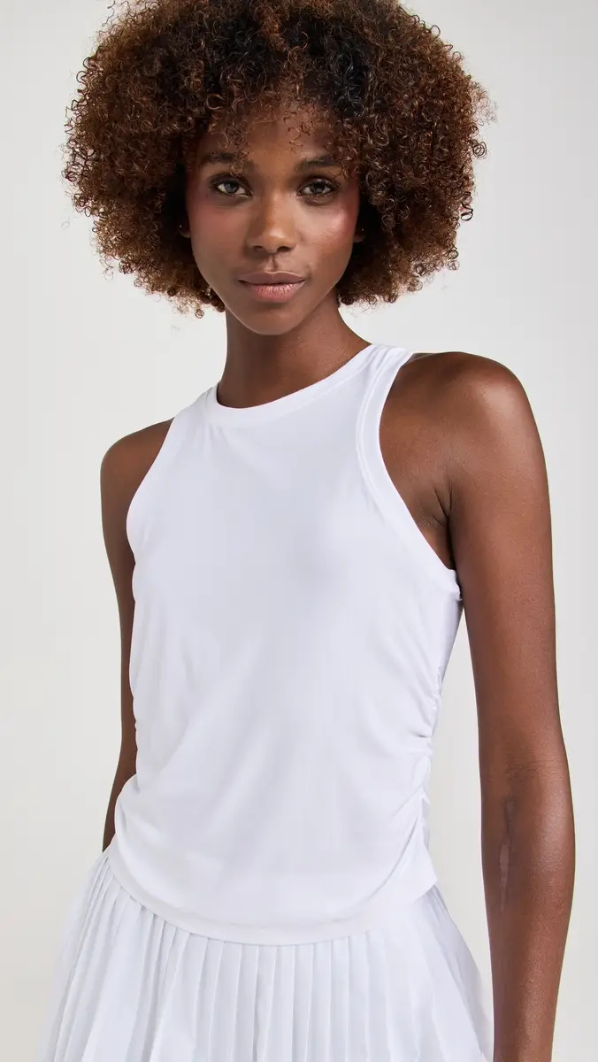 Beyond Yoga Featherweight Your Fit Shirred Tank Cloud White | Thumbnail 2