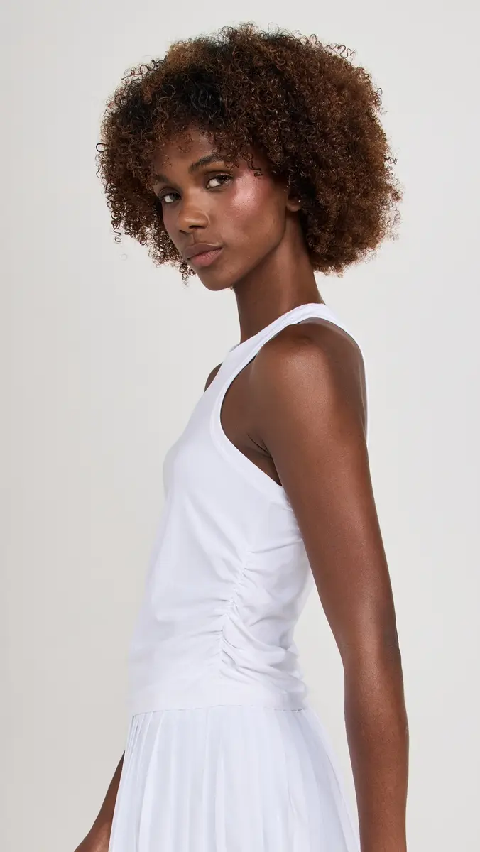 Beyond Yoga Featherweight Your Fit Shirred Tank Cloud White | Thumbnail 4