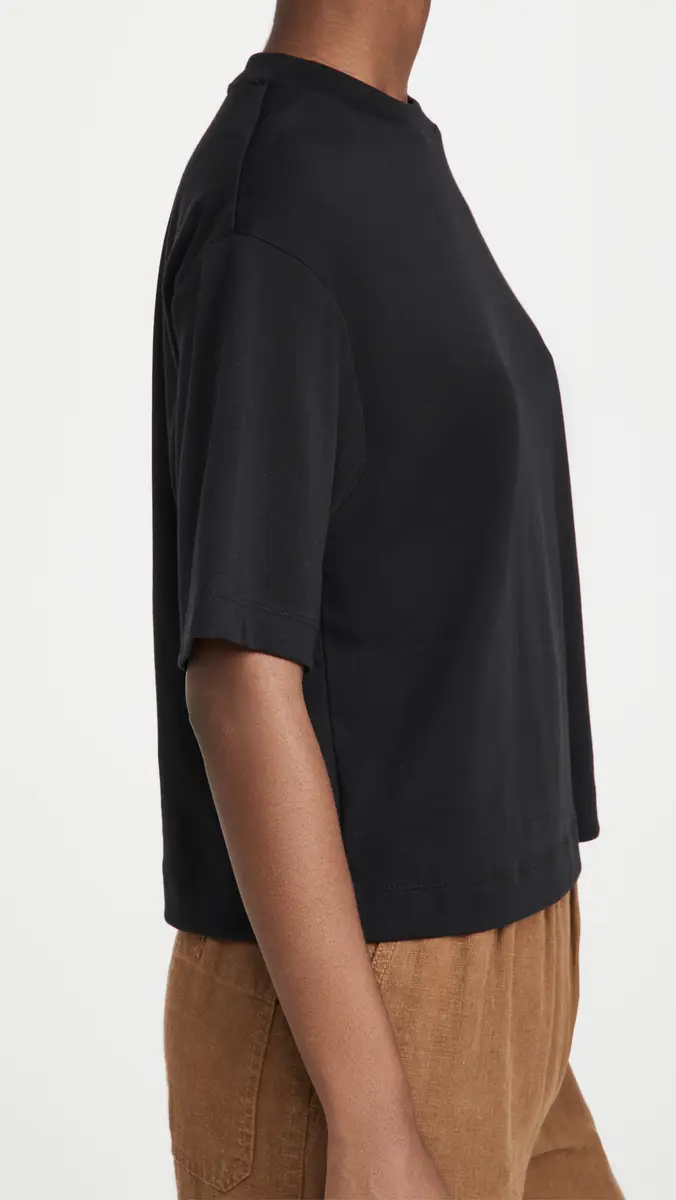 Vince Wide Sleeve Crop Tee Black | Thumbnail 4 Vince Wide Sleeve Crop Tee Black | Thumbnail 4