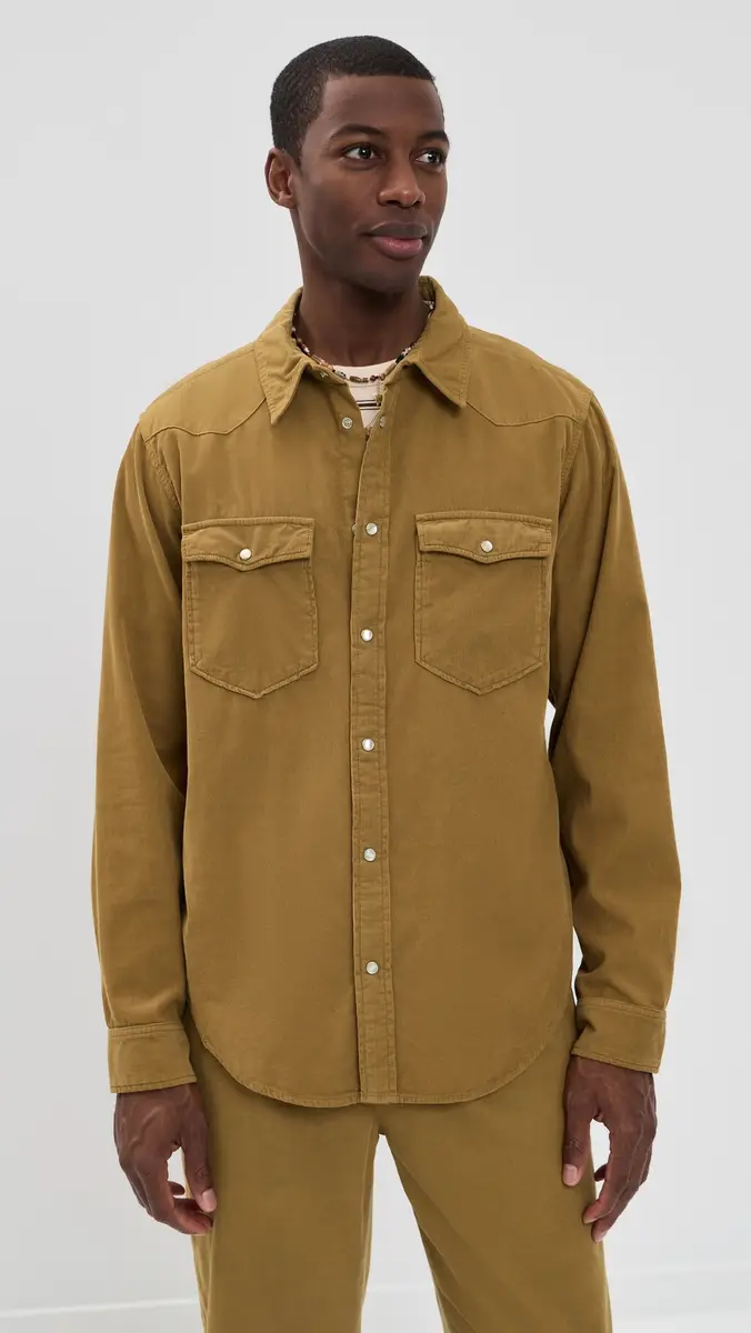 Isabel Marant Vasco Fine Corduroy Shirt ight Bronze | Thumbnail 2