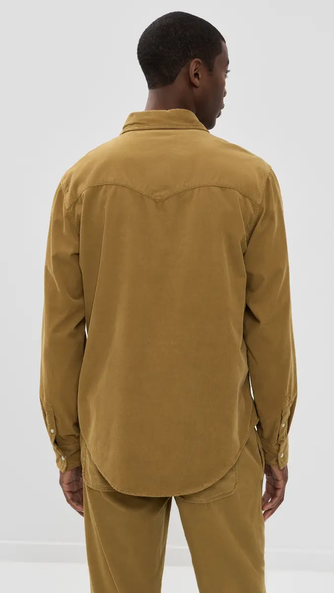 Isabel Marant Vasco Fine Corduroy Shirt ight Bronze | Thumbnail 3