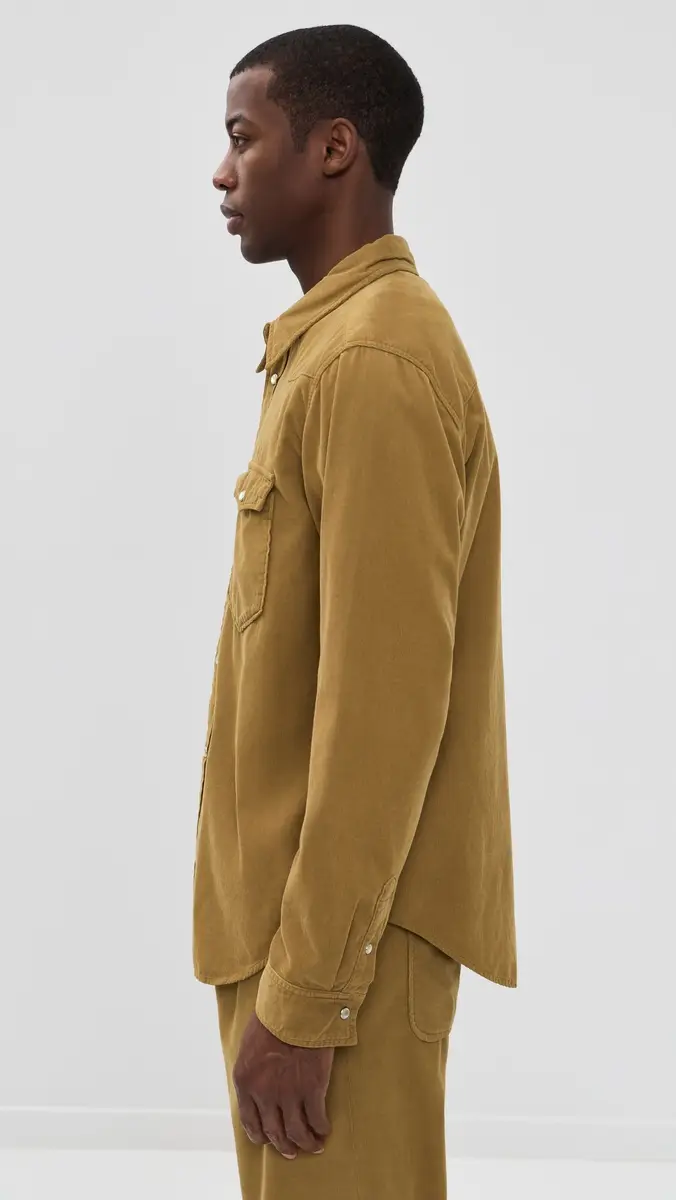 Isabel Marant Vasco Fine Corduroy Shirt ight Bronze | Thumbnail 4