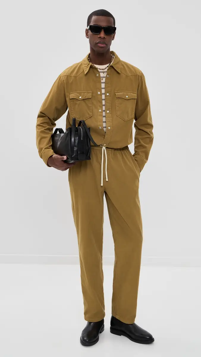 Isabel Marant Vasco Fine Corduroy Shirt ight Bronze | Thumbnail 5