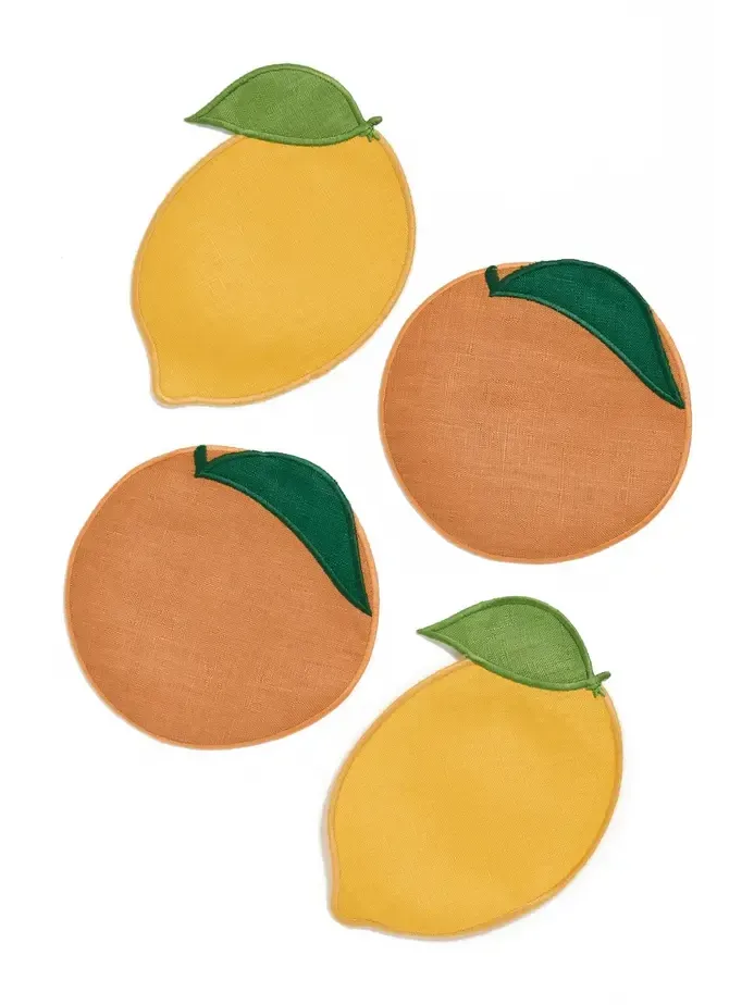 Piecework Puzzles Citrus Napkins